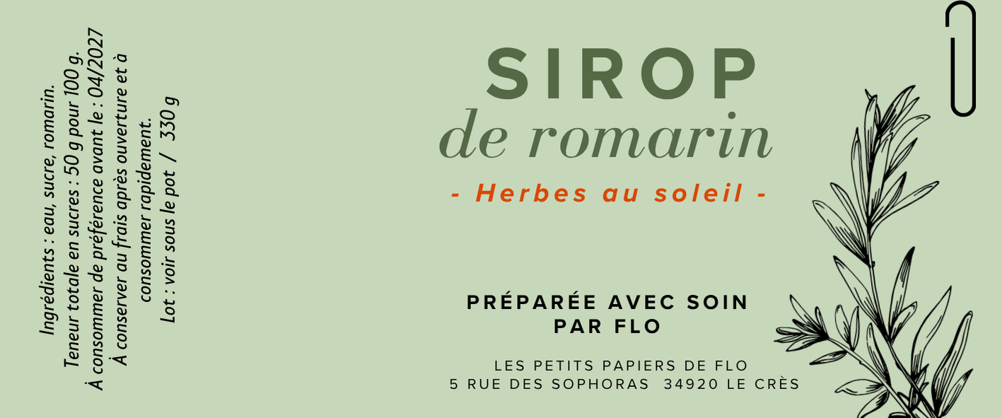 Sirop de  romarin